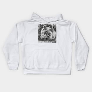 AnimalArtBW Cat 004 Kids Hoodie